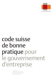 Code Suisse de Bonne Pratique pour le Gouvernement d ... - Ethos