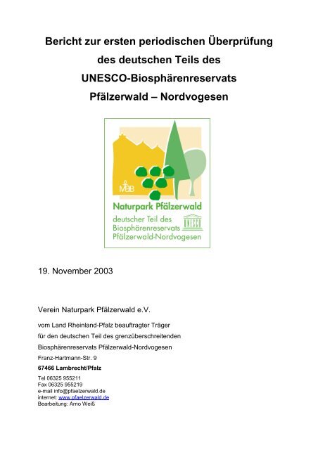 Bericht zur ersten Überprüfung des Biosphärenreservats ...