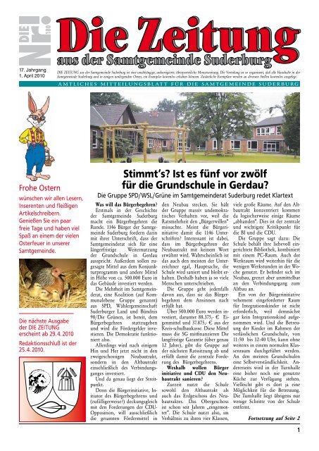 Stimmt's? Ist es fünf vor zwölf für die Grundschule in Gerdau?