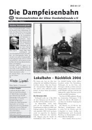 Ausgabe 1/2005 - Die Ulmer Eisenbahnfreunde