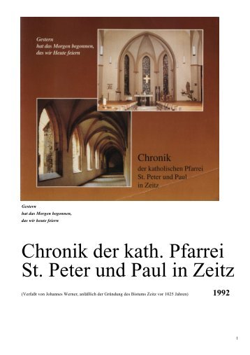 Zur Chronik klicken Sie hier. - Kath. Pfarrgemeinde St. Peter u. Paul ...