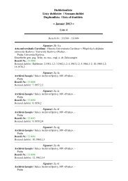 Dublettenliste Listy dubletów / Seznam dublet Duplumlista / lists of ...