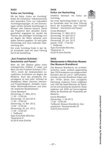 Volkshochschule Eichenau Tel. 08141/80405 Fax ... - VHS Eichenau