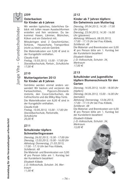 Volkshochschule Eichenau Tel. 08141/80405 Fax ... - VHS Eichenau