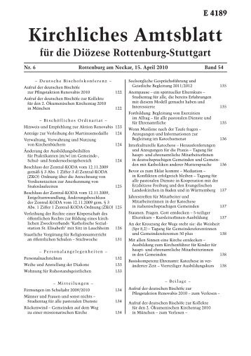 Kirchliches Amtsblatt - Diözese Rottenburg-Stuttgart