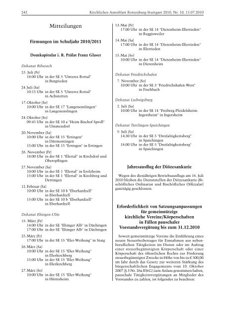 E 4189 Kirchliches Amtsblatt für die Diözese Rottenburg-Stuttgart