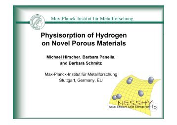 Physisorption of Hydrogen on Novel Porous Materials