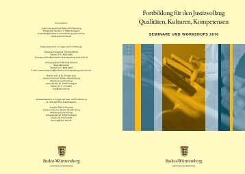 Fortbildungsprogramm 2010 zum 2. - Justizministerium Baden ...