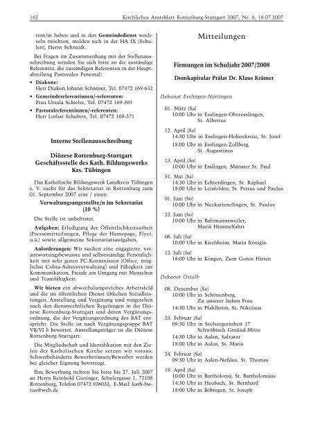 Kirchliches Amtsblatt - Diözese Rottenburg-Stuttgart