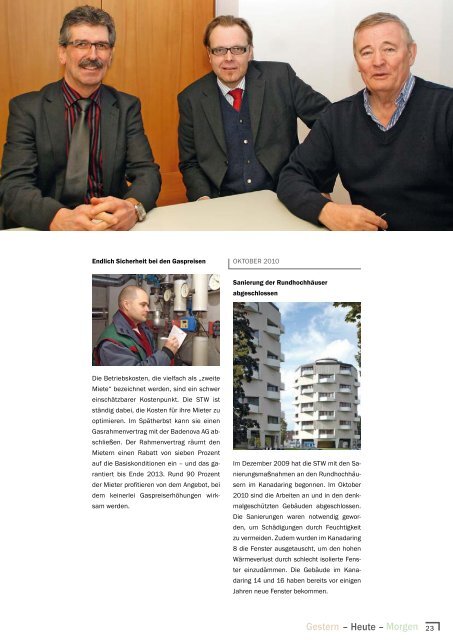 Geschäftsbericht 2010 - Städtische Wohnungsbau GmbH Lahr