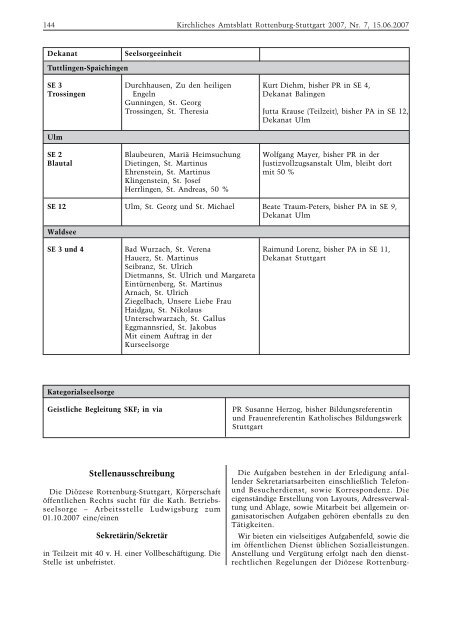 Kirchliches Amtsblatt - Diözese Rottenburg-Stuttgart