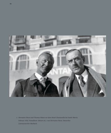 25 Hermann Hesse und Thomas Mann vor dem Hotel Chantarella ...