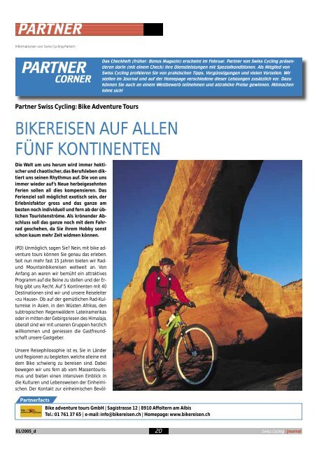 Swiss Cycling Journal 01/2005