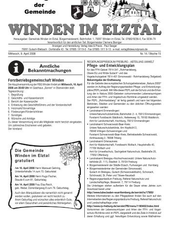 Forstbetriebsgemeinschaft Winden Pflege- und ... - Winden im Elztal