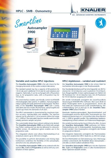 KNAUER Smartline Autosampler 3900 - KNAUER Advanced ...