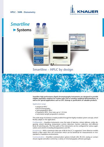 Smartline Systems - KNAUER Advanced Scientific Instruments