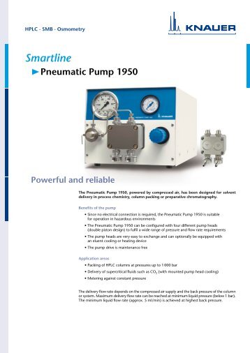 Smartline pneumatic Pump 1950 brochure