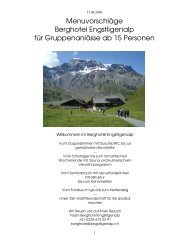 Menuvorschläge Berghotel Engstligenalp für Gruppenanlässe ab 15 ...