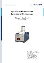 Dynamic Mixing Chamber Dynamische Mischkammer Manual ...