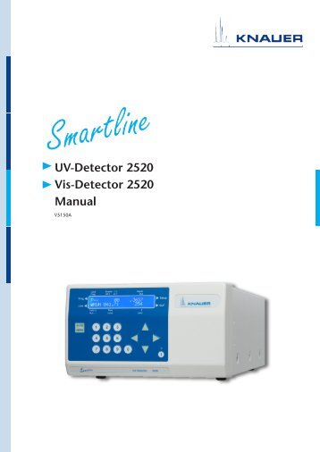 UV-Detector 2520 Vis-Detector 2520 Manual - KNAUER Advanced ...