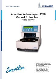 Smartline Autosampler 3900 Manual / Handbuch V 1508 03/2007