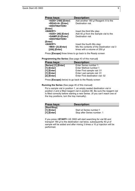 Smartline Autosampler 3900 Manual / Handbuch V 1508 03/2007