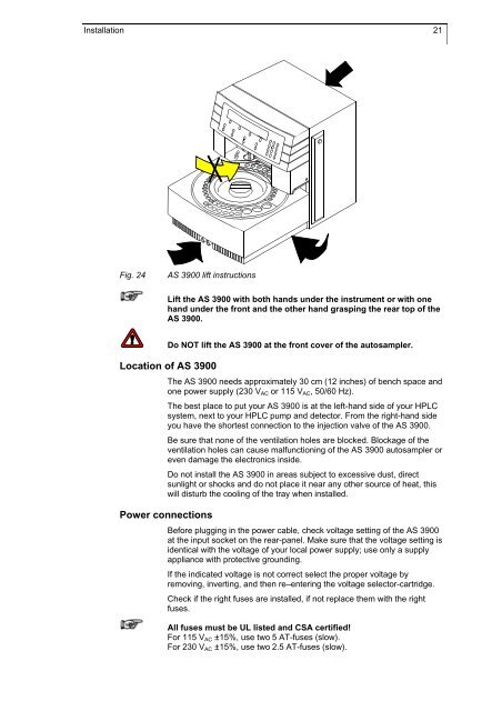 Smartline Autosampler 3900 Manual / Handbuch V 1508 03/2007