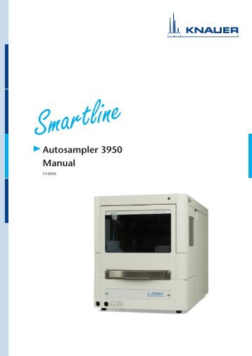 Autosampler 3950 Manual - KNAUER Advanced Scientific Instruments