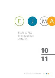 Ecole de Jazz et de Musique Actuelle - EJMA