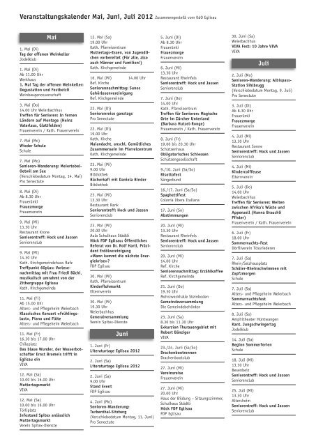 mitteilungen 5/12 - Gemeinde Eglisau