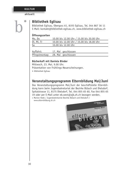 mitteilungen 5/12 - Gemeinde Eglisau