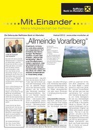 NEU: Ausgabe Herbst 2012 - Raiffeisen Bank im Montafon