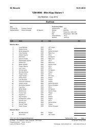 SSV Startliste 1 Lauf JO Reg - Skiclub Beverin Thusis