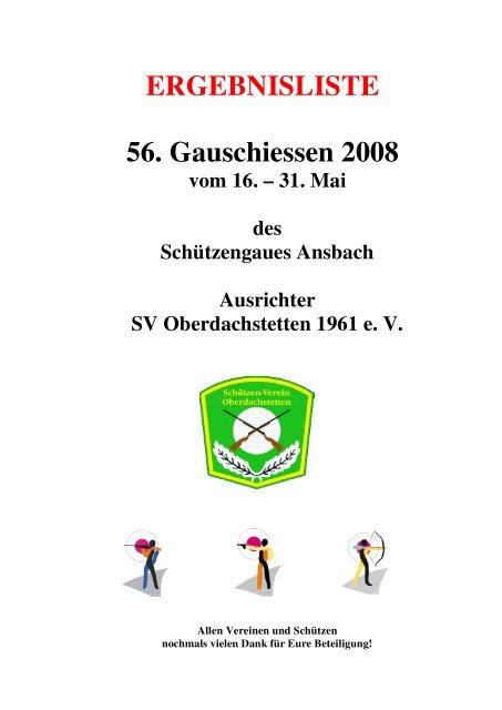 56. gauschiessen 2008 - schützengau ansbach - Schützenverein ...