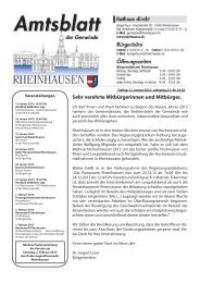 Amtsblatt Nr. 1 - Gemeinde Rheinhausen
