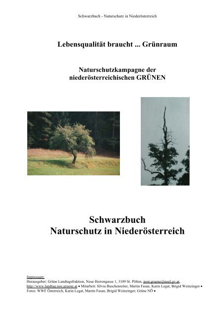 Schwarzbuch der Natursünden in Niederösterreich, 1999 - PRB