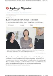 Kunstwechsel im Grünen Hirschen - Aystetten