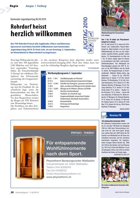 FICEP-Games 2010 - Sport Union Schweiz