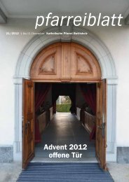 Advent 2012 offene Tür - Pfarrei Buttisholz