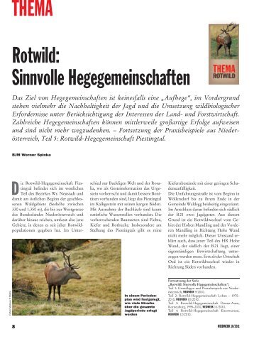 Teil 5: Rotwild-Hegegemeinschaft Piestingtal - Weidwerk