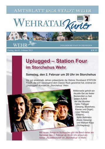 Ausgabe vom 1. Februar 2013 - Stadt Wehr (Baden)