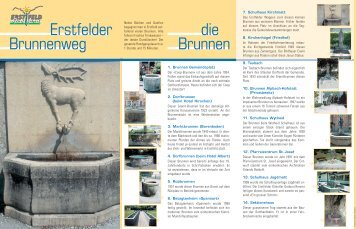 die Brunnen Erstfelder Brunnenweg - gemeindewerke erstfeld