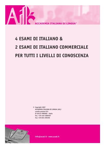 Presentazione dettagliata dei singoli esami (pdf 135kb) - Euroscuola