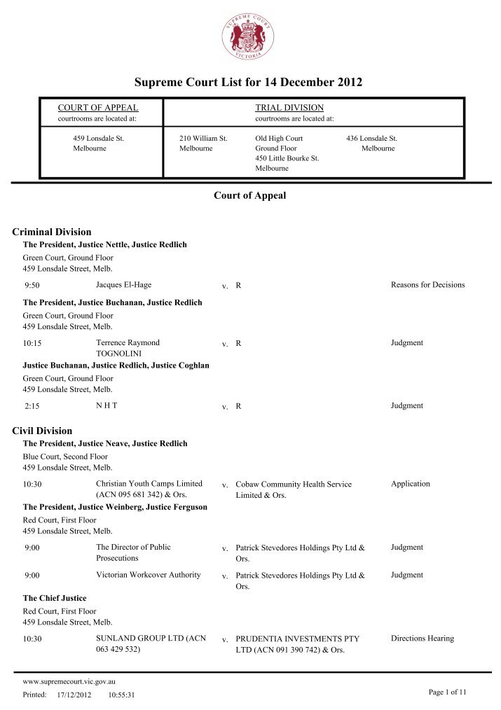 5 free Magazines from SUPREMECOURT.VIC.GOV.AU
