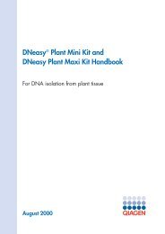 Handbook DNeasy Plant Mini/Maxi Kit Handbook