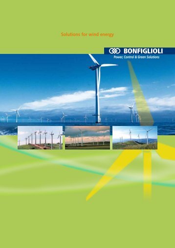 Solutions for wind energy - Bonfiglioli