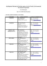 List of Participants - The Regional Environmental Center for Central ...