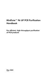 MinElute™ 96 UF PCR Purification Handbook