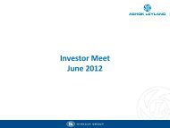 Investor Meet June 2012 - Ashok Leyland