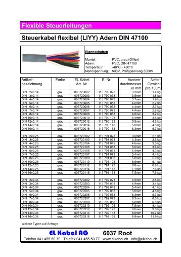 (LIYY) Adern DIN 47100 - EL Kabel AG